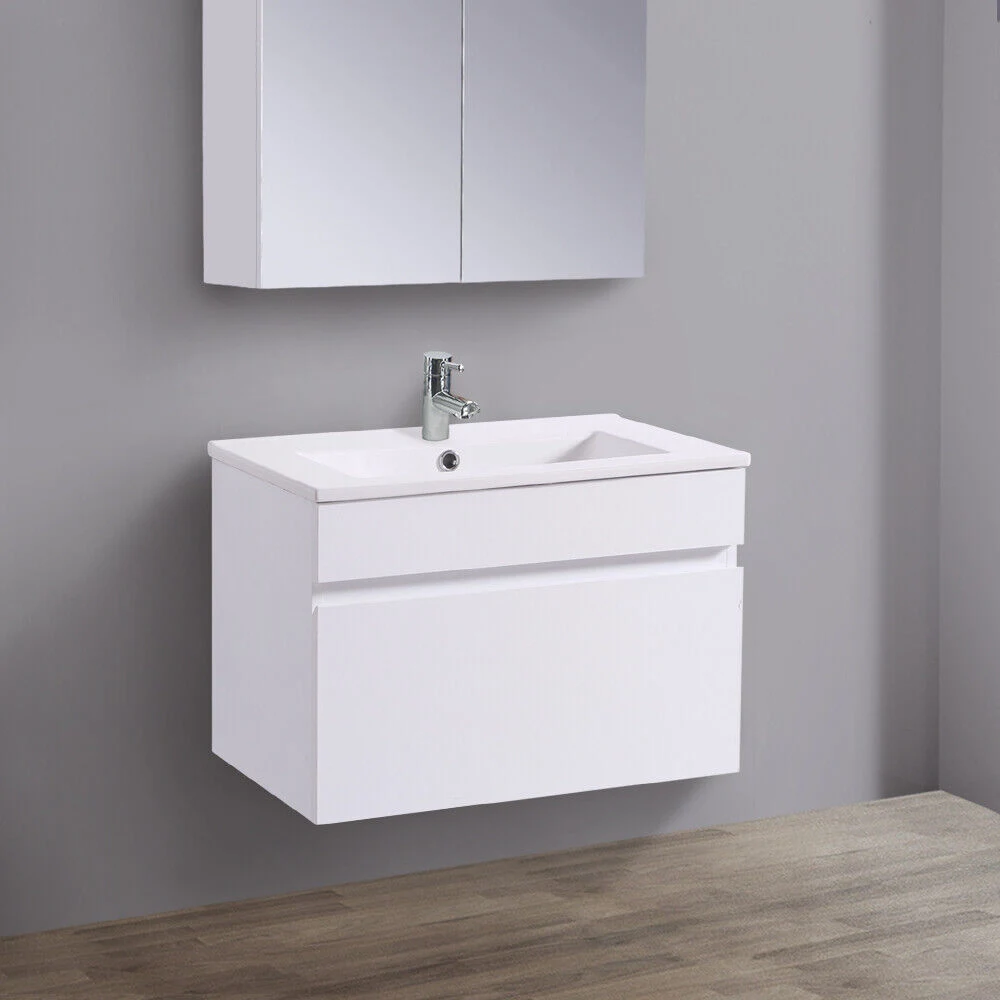 600mm Bathroom Vanity Unit Basin Storage Wall Hung White Cabinet Furniture