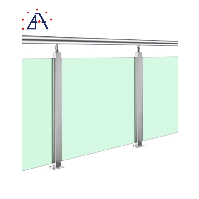 New Design Aluminum/Metal U Channel Frameless Glass Railing for Balcony