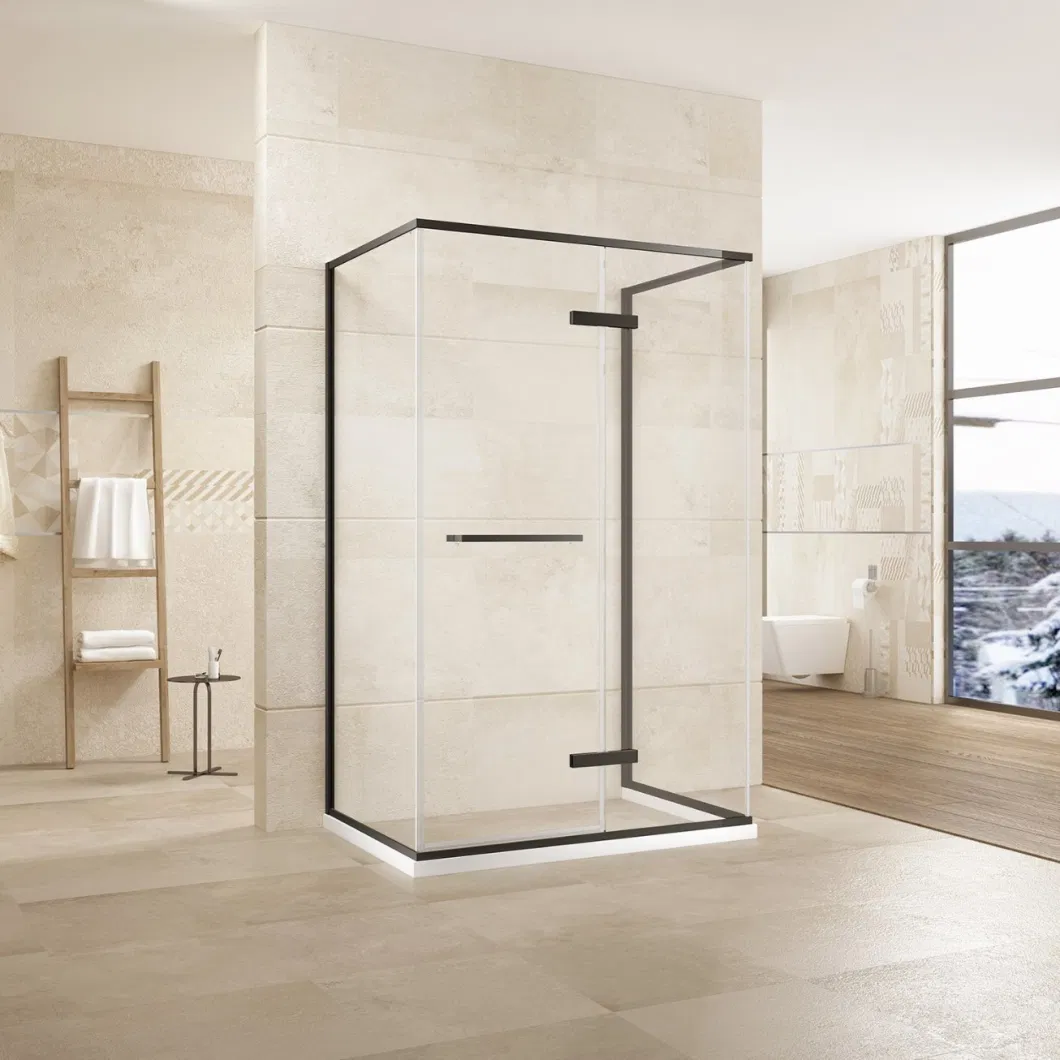 Bathroom Tempred Glass Durable Stainless Steel Hinge Shower Enclosure Ls28231