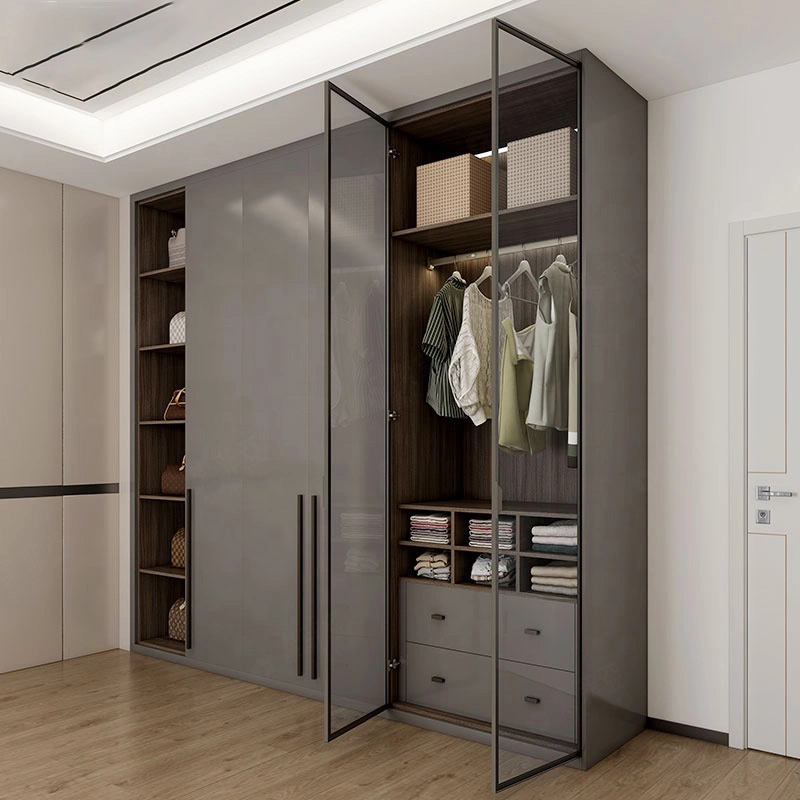 Yvt Customized Wall Wardrobe Closet Sliding Wardrobe Mirror Door System Walk in Closet Wardrobe for Home Furniture