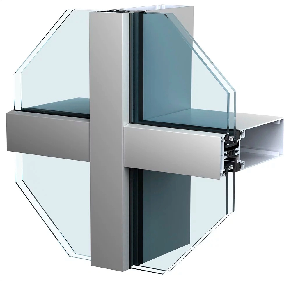 Aluminium Frame Energy Saving Soundproof Low-E Insulated Glass Curtain Walls with Price