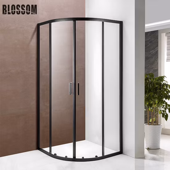 Factories Bathroom Square Sliding Doors Tempered Glass Simple Shower Enclosure