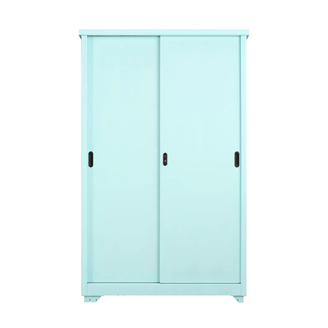 Vertical Metal Slide Door Balcony Lightweight Steel Balcony Cabinets Outdoor Storage Cabinet