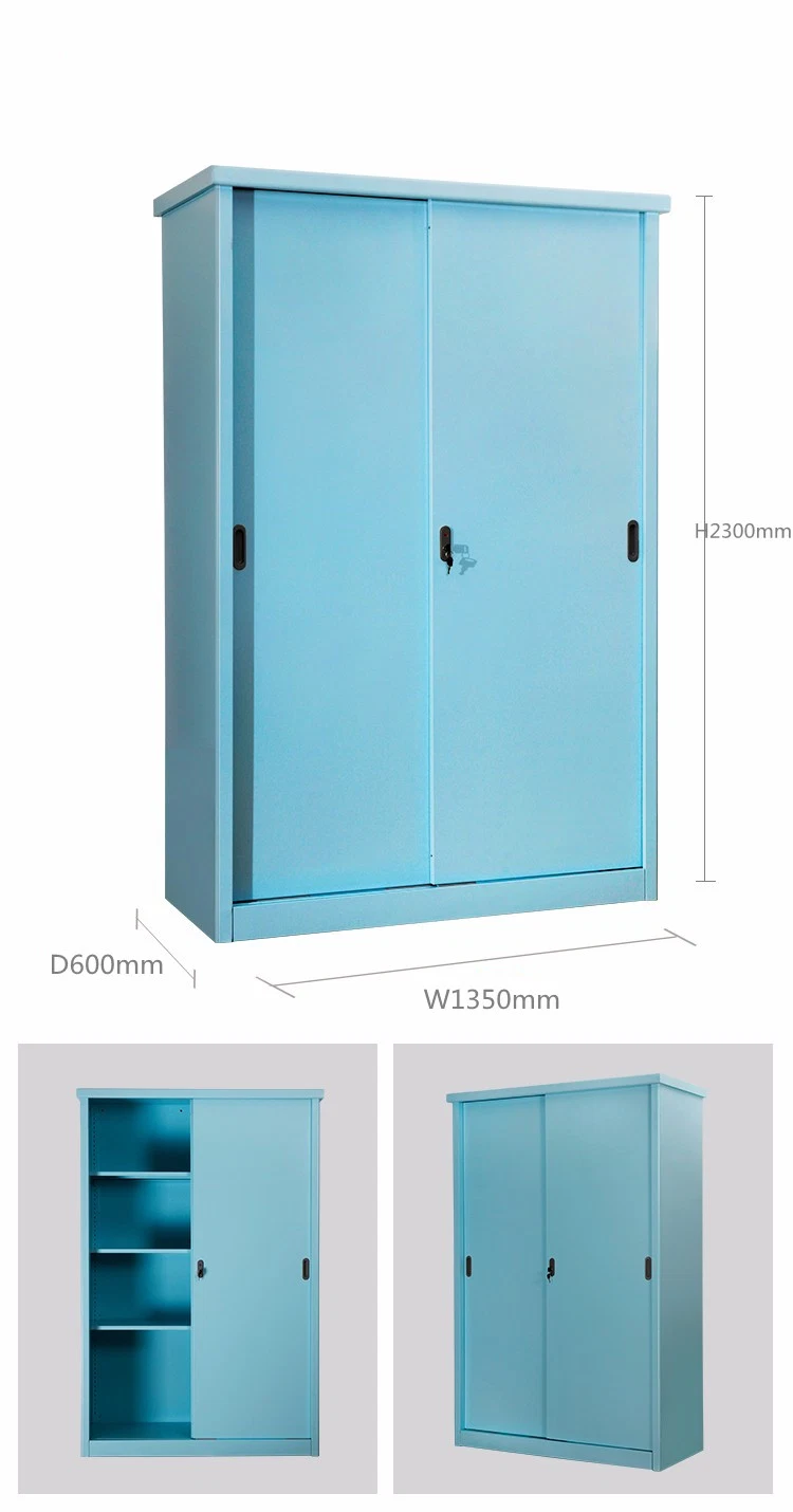 Vertical Metal Slide Door Balcony Lightweight Steel Balcony Cabinets Outdoor Storage Cabinet